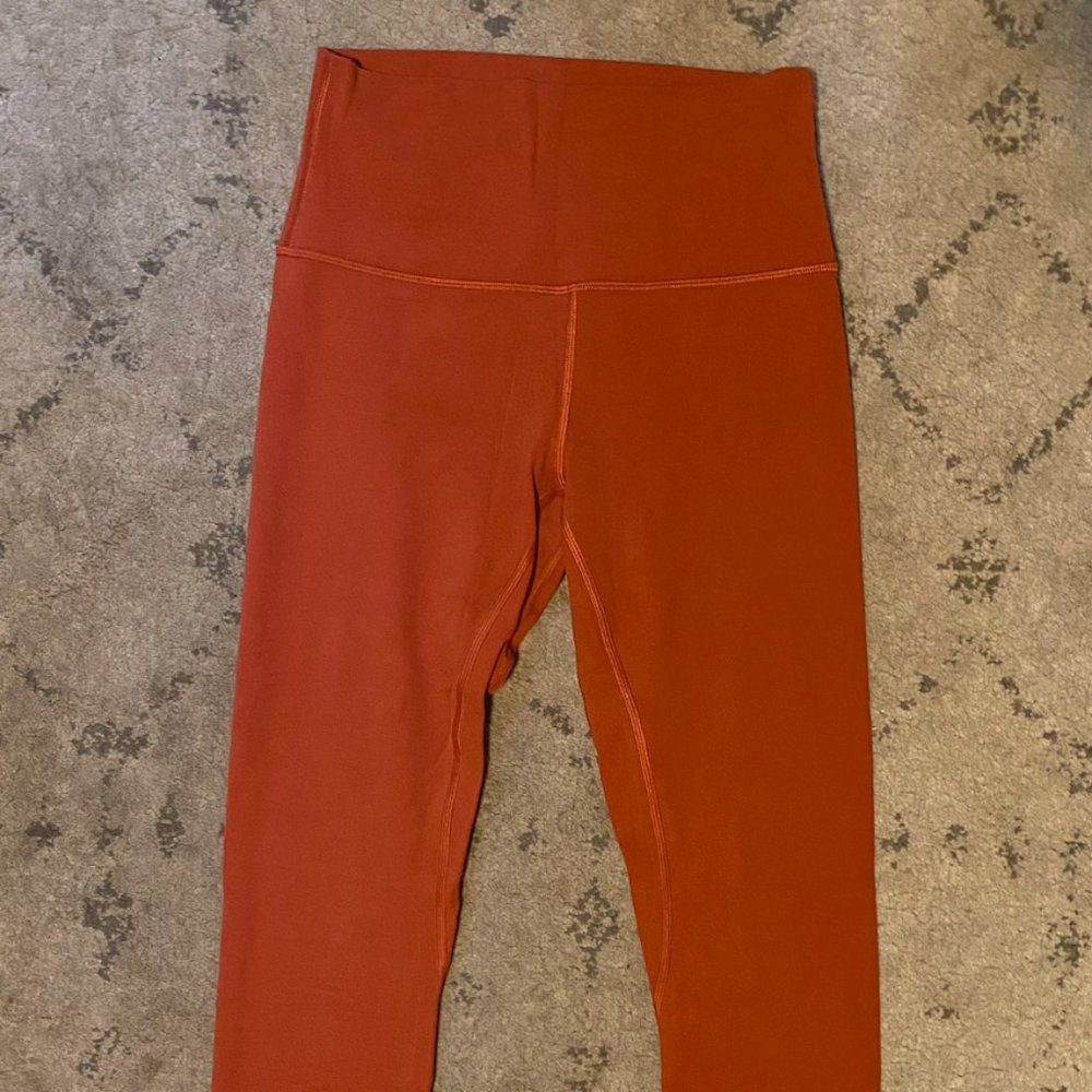 Lululemon 28" Align Leggings - Burnt Orange/Auburn, Size: 6